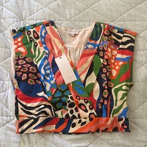 NEW CIEBON Drina Pleated Top new with tags large